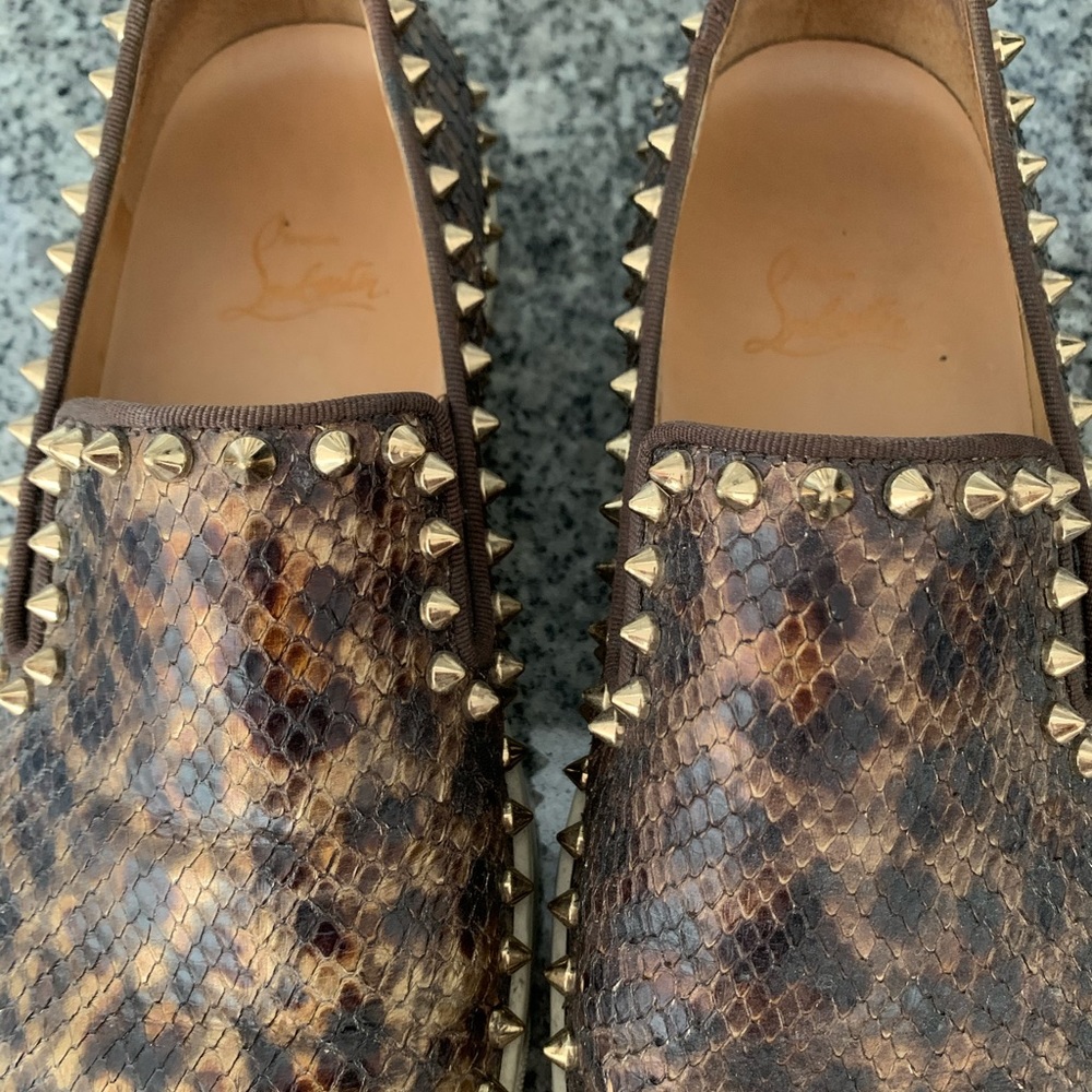 Christian Louboutin Leopard Print Python Leather … - image 6